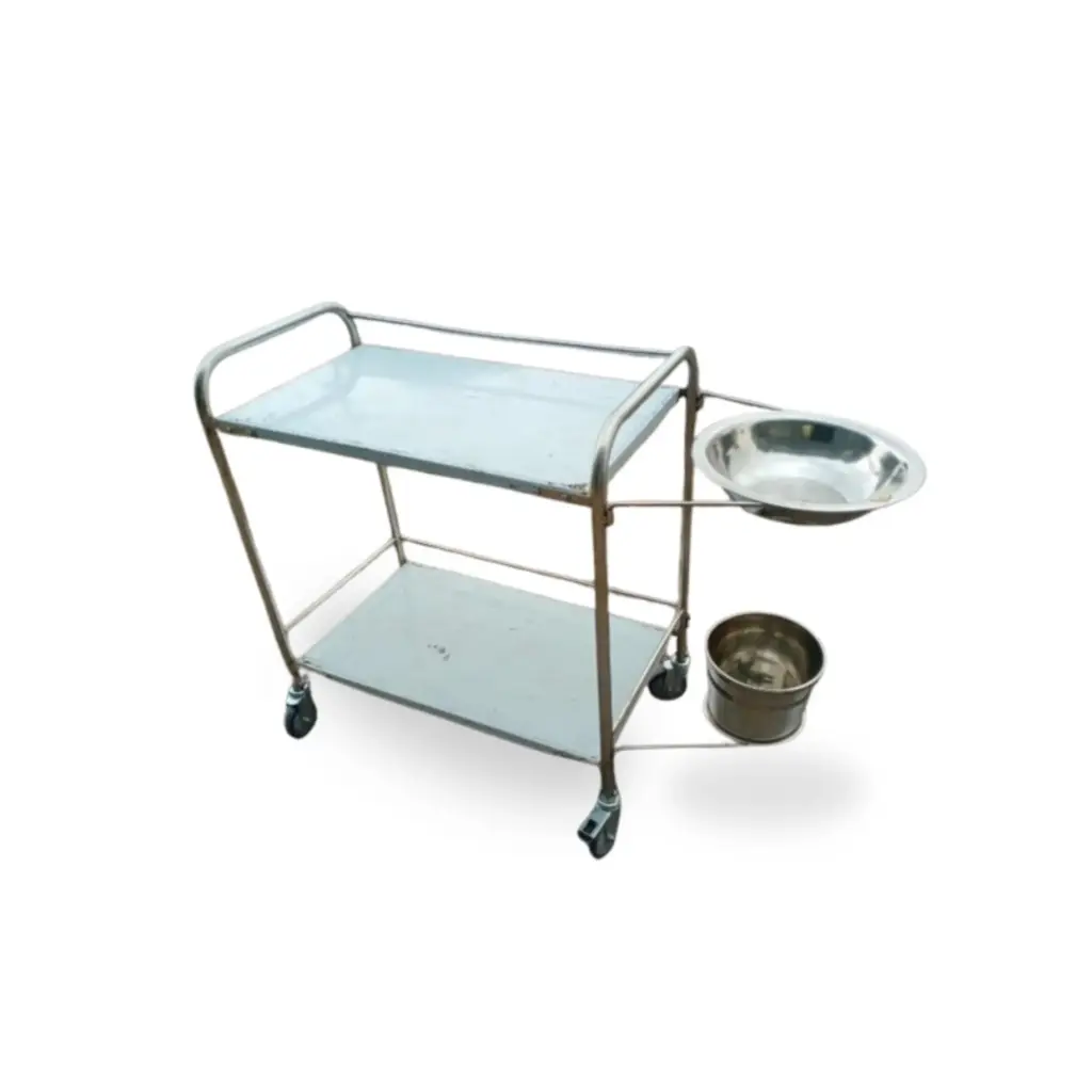 Uniequip Dressing Trolley – Sturdy & Mobile Medical Cart for Hospital & Clinic Use