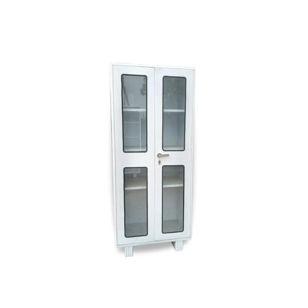 Uniequip Instrument Cabinet – Stainless Steel Medical Storage Cabinet with Glass Doors & Shelves for Hospitals, Clinics & Labs