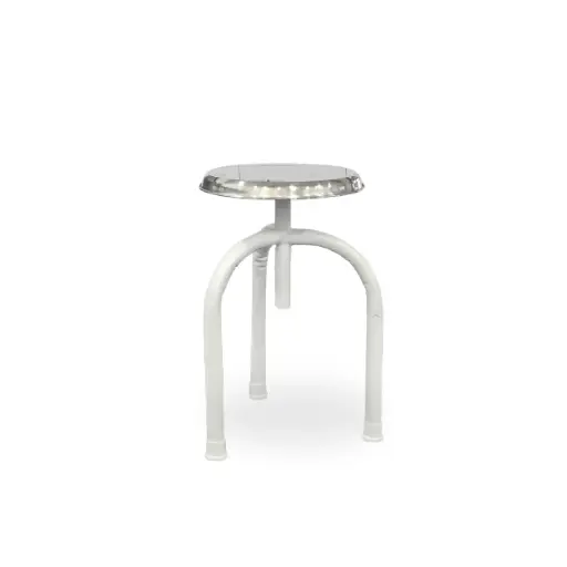 [Furniture] Uniequip 3-Leg Revolving Stool | Stainless Steel (SS) | Height Adjustable Medical Stool for Hospitals, Clinics, Labs & Home Use