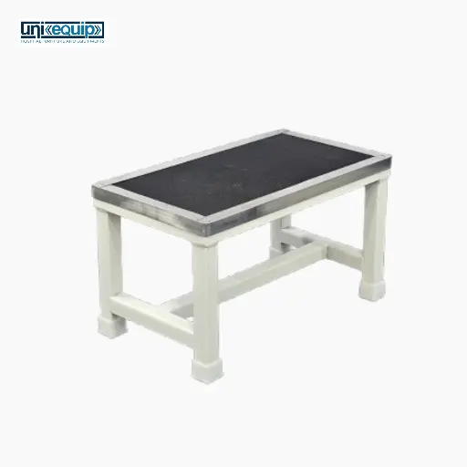 Uniequip Single Foot Step Stool with Anti Slippery Rubber Coating TOP Medical Furniture Use for Hospital Food/Stool Hospital/Clinic/Nursing Home and Domestic Use