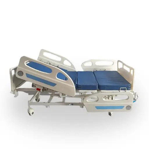 Uniequip ICU Bed – Electric Hospital Bed with ABS Top & Panels, Split Railing, Adjustable & Motorized Patient Care Bed for Medical & Home Use