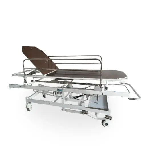 Uniequip Emergency Recovery Trolley – Sturdy & Mobile Patient Transport Stretcher with Adjustable Height for Hospitals & Clinics
