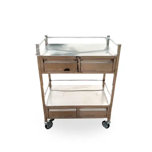 Uniequip Medicine Trolley – Durable & Mobile Medical Storage Cart for Hospitals & Clinics (SS)