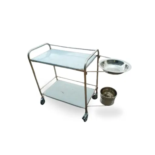 Uniequip Dressing Trolley – Sturdy & Mobile Medical Cart for Hospital & Clinic Use